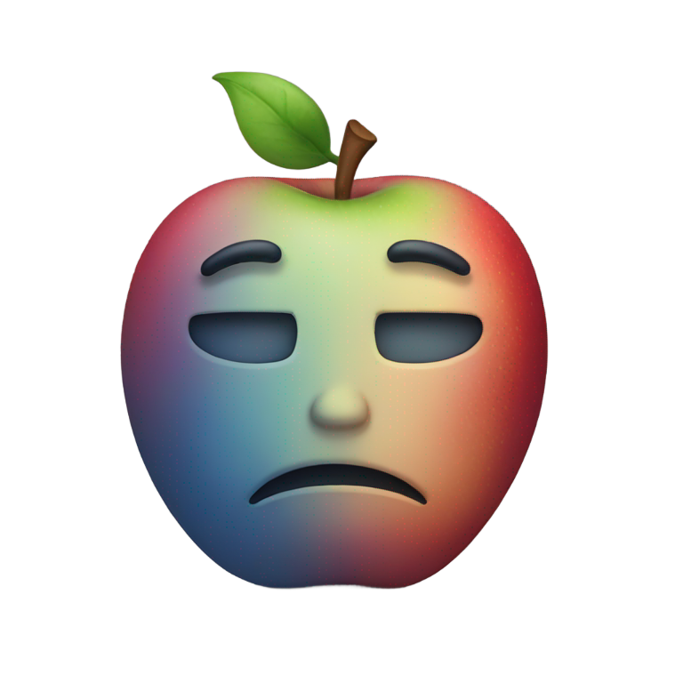 genmoji：一个沮丧的苹果表情符号