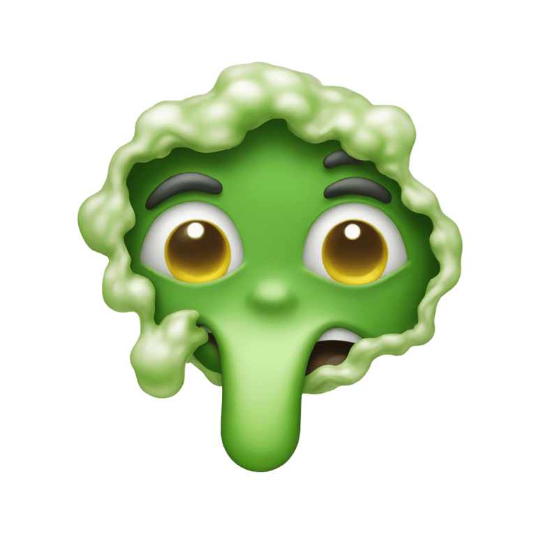 genmoji : Booger Coming Out of Nose