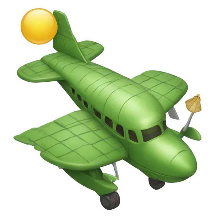 絵文字：クロコダイルの頭を持つ飛行機