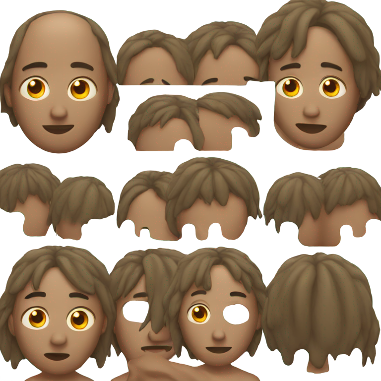 genmoji: Poor man with holes in his head