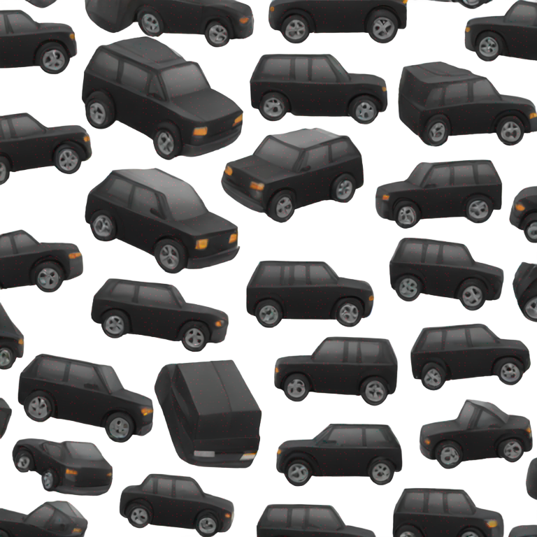 genmoji：Black blocky car