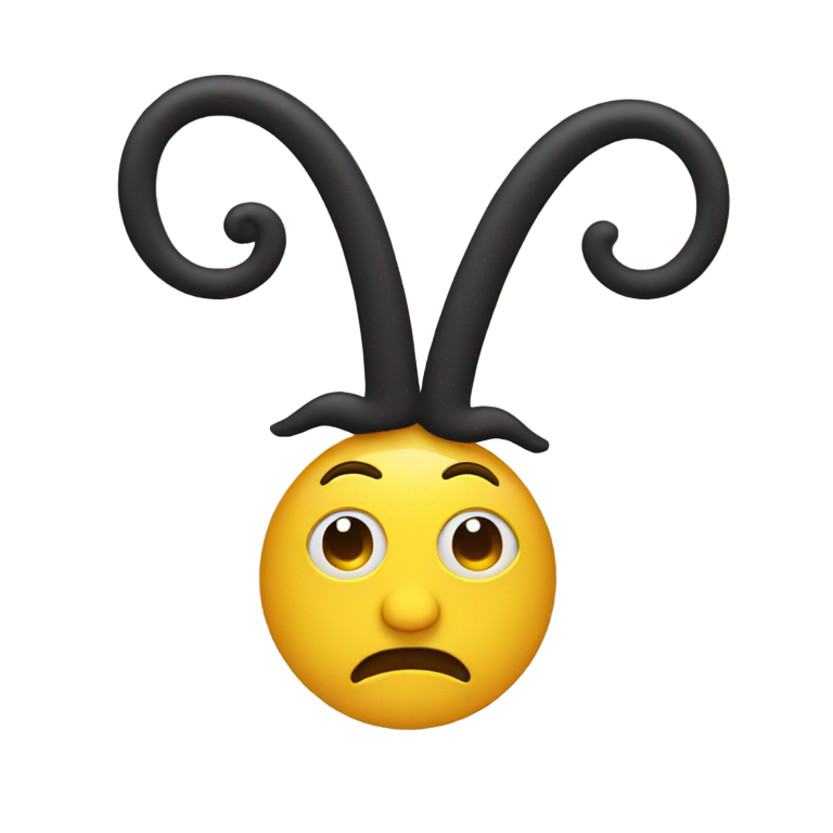 genmoji: A yellow jew emoji with a long nose and two curls stereotypically jewish