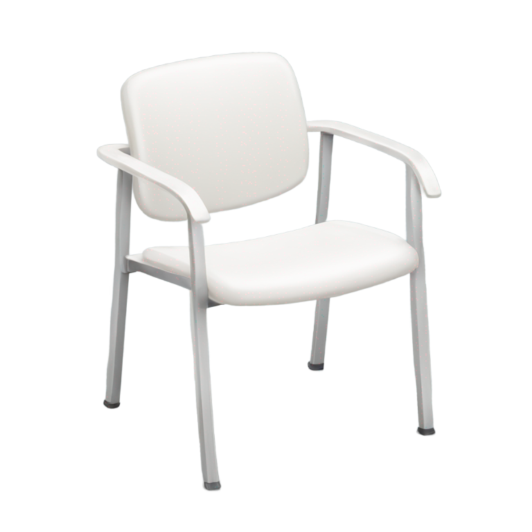 genmoji : Chaise blanche en plastique