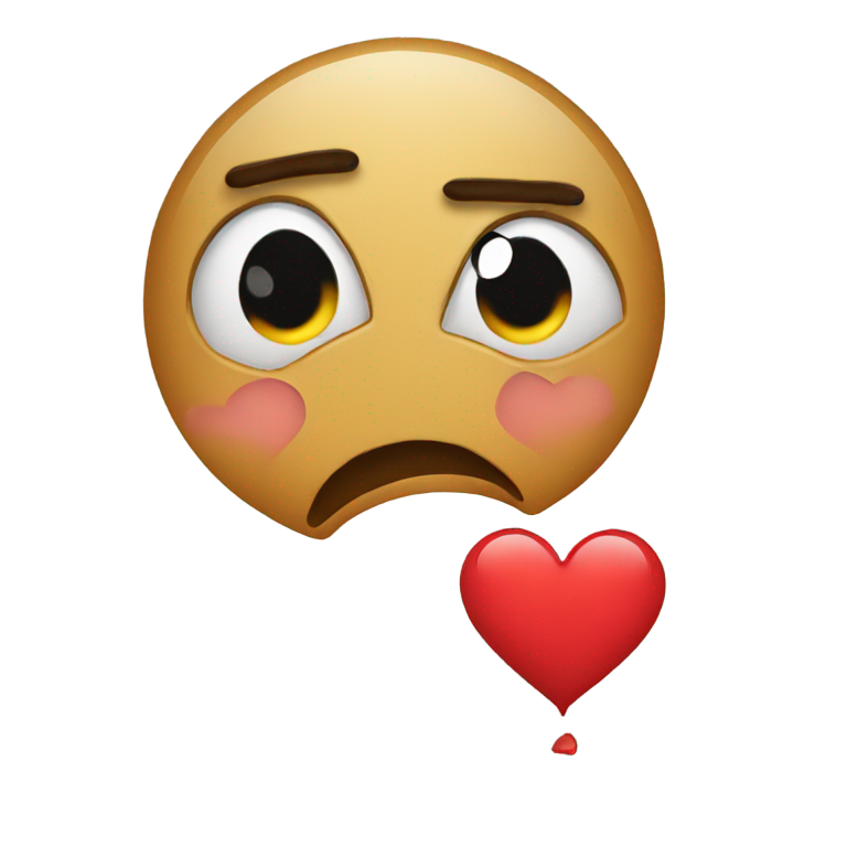 genmoji: Sad emoji with broken hearts