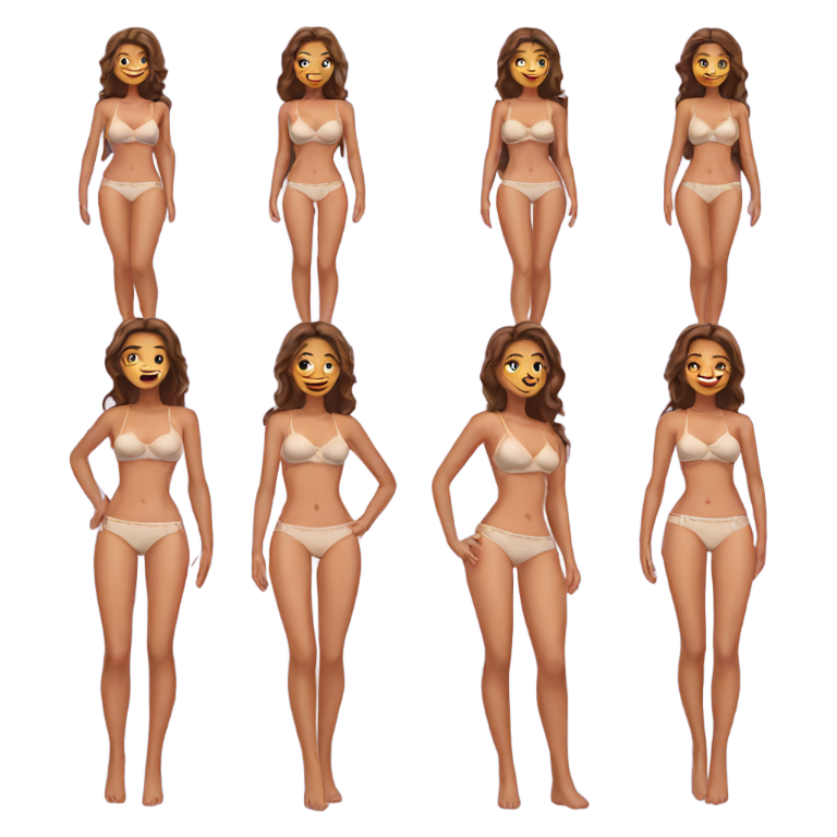 genmoji: hot girl wearing only underwear