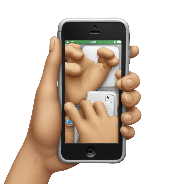 絵文字：iPhoneを持つ手