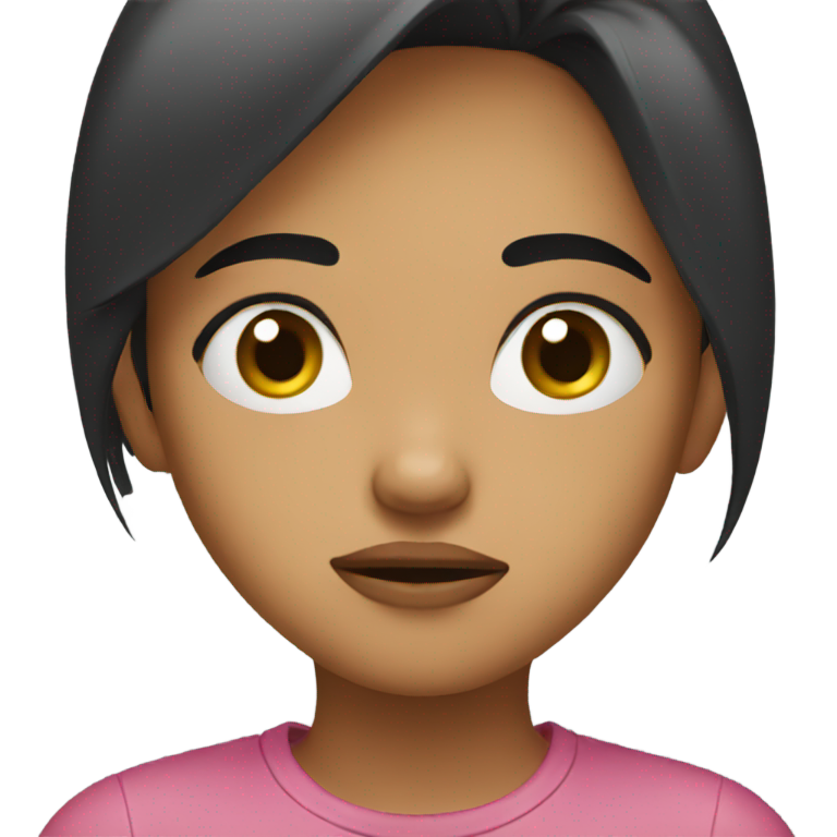 genmoji: Girl with disgusted face