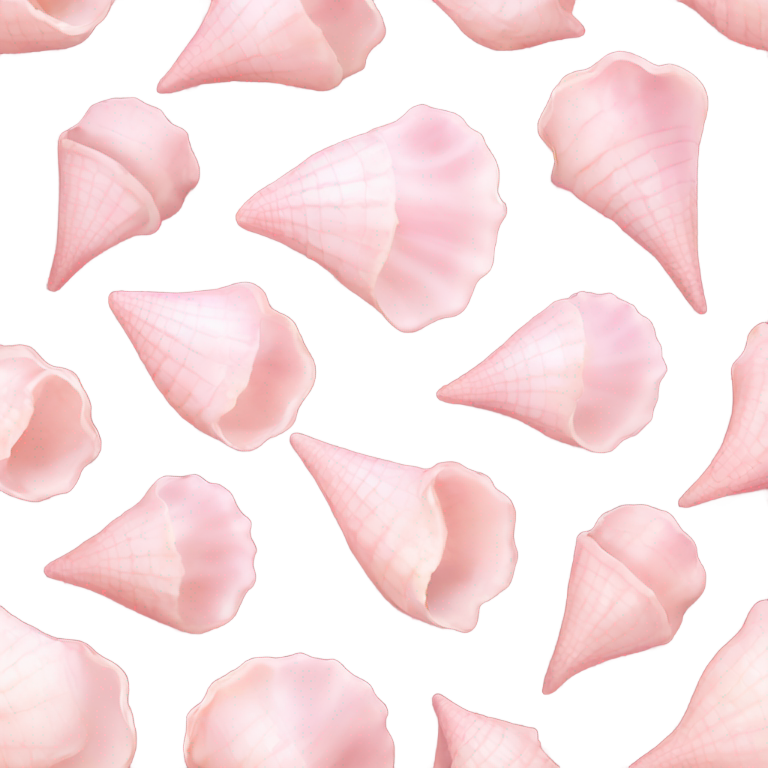 genmoji: light pink conch shell