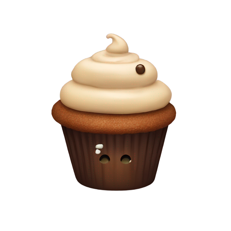 genmoji: Cupcake with a poop on top