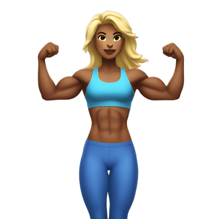 genmoji: muscle woman