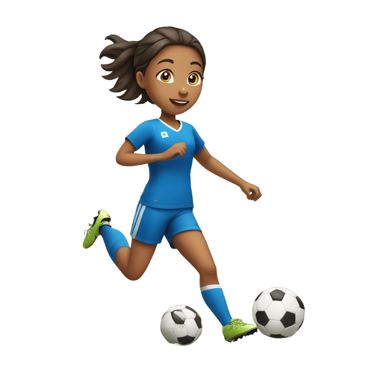 genmoji : Fille jouant au football
