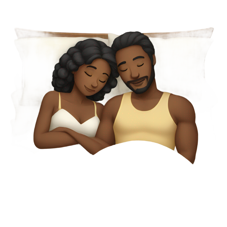 絵文字：ベッドで抱き合うジョージアのカップル