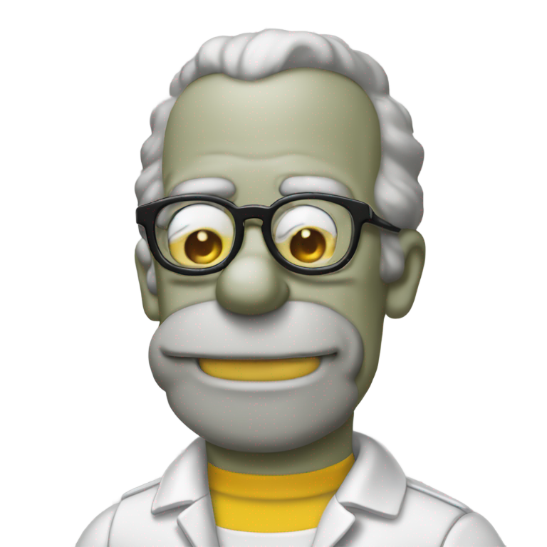 genmoji : Homer Simpson avec des lunettes