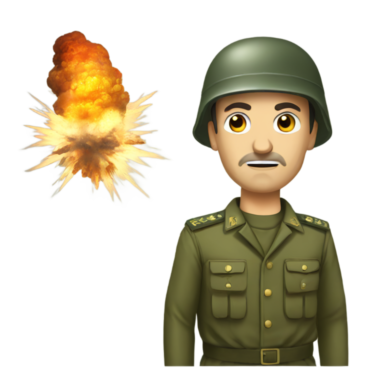 genmoji：塞尔维亚军队战争罪犯，头部爆炸