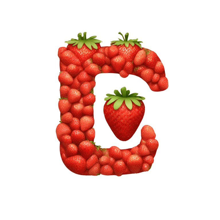 genmoji：用草莓做的字母S