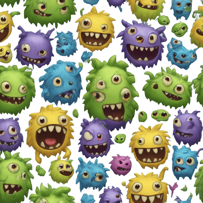 genmoji：巨型怪兽和一群小怪兽