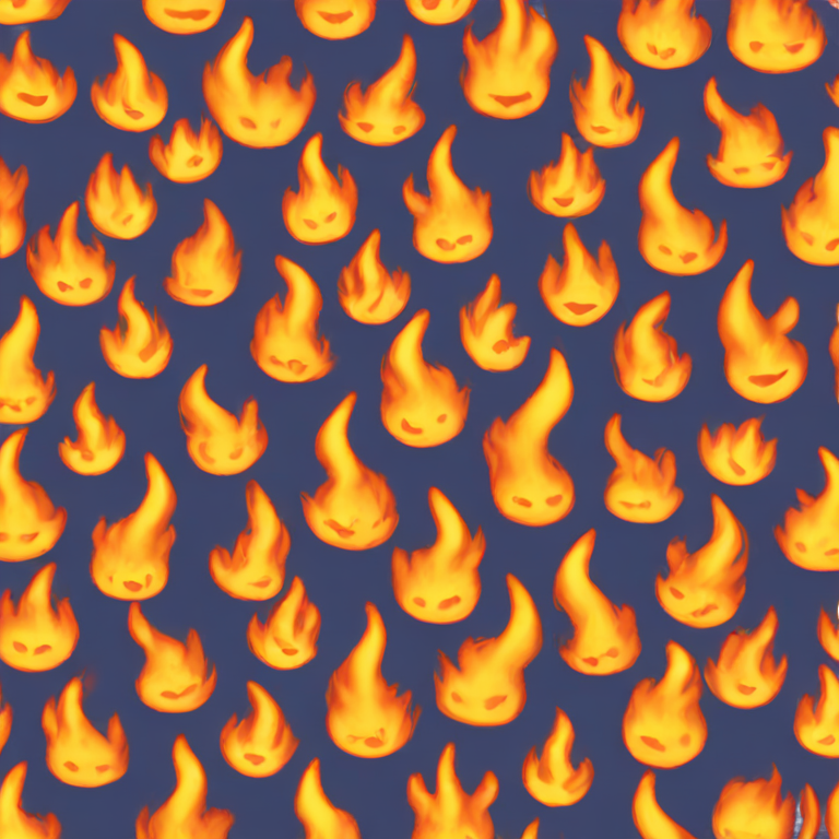 genmoji: Asian girl burning on fire emojis