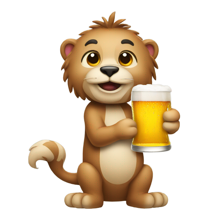 prompt: ビールを持つ動物