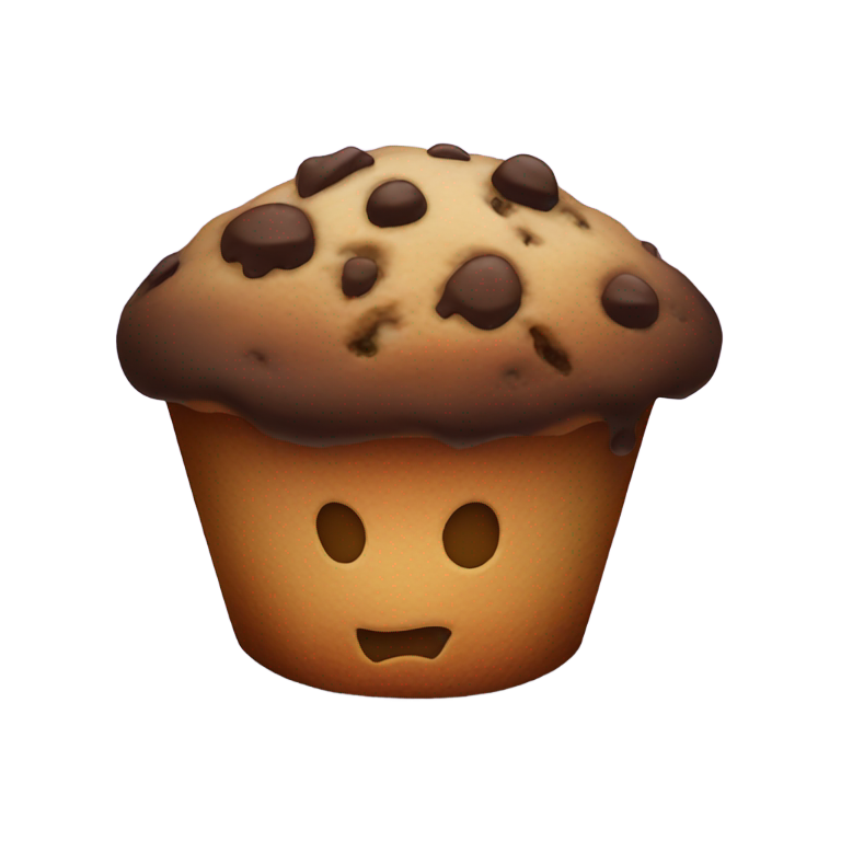 genmoji : Muffin au pépites de chocolat (sans visage)