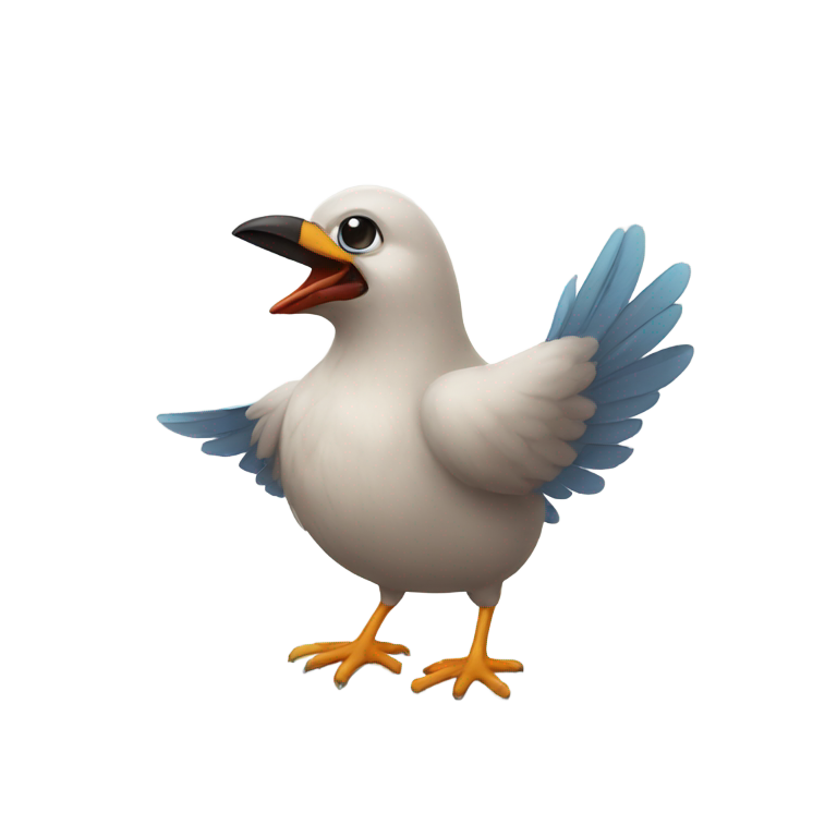 genmoji：一只鸟竖起大拇指😆😇