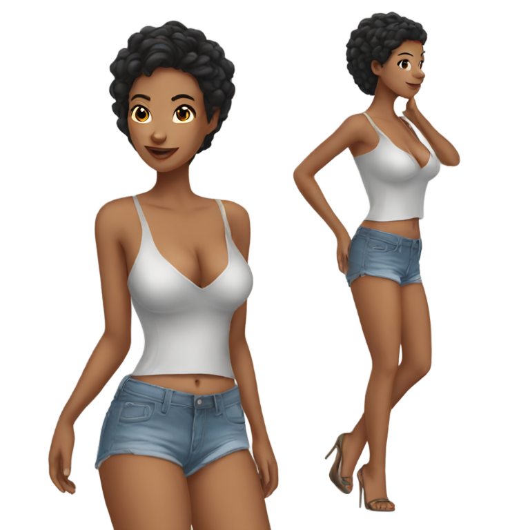 genmoji : Femme sexy se déshabillant