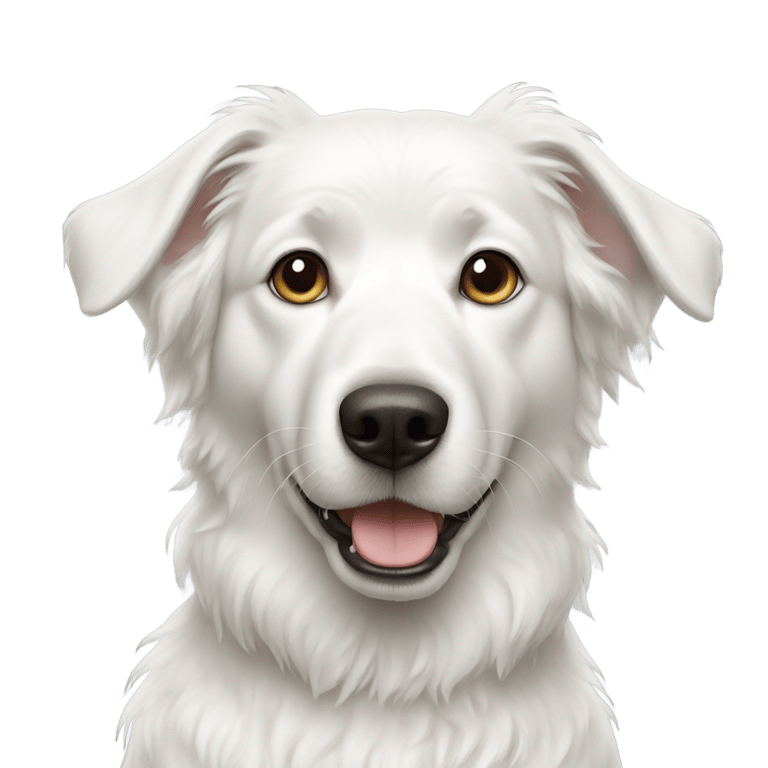 genmoji: White dog
