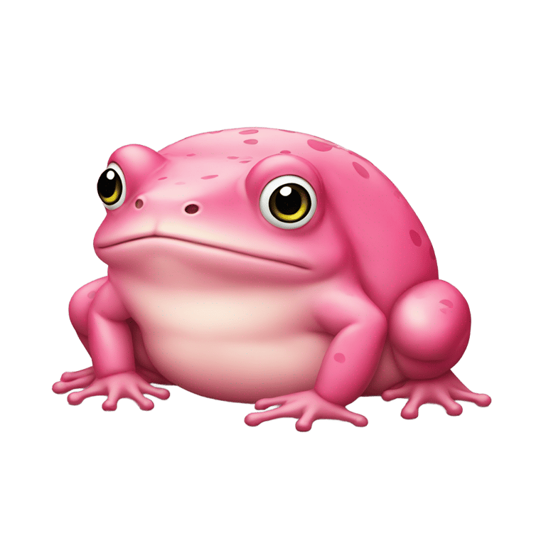 絵文字：fat pink frog