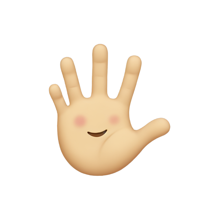 絵文字：指が笑っている