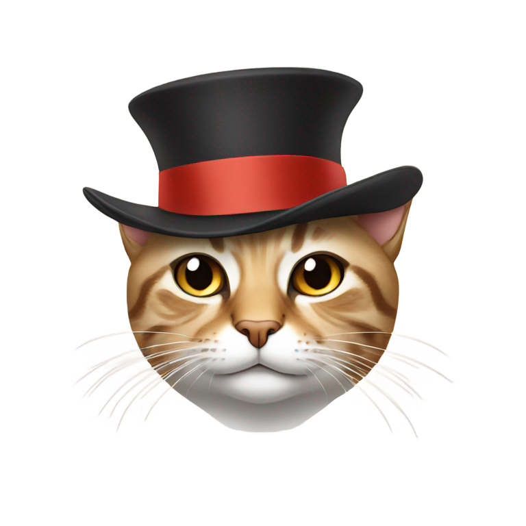 genmoji：猫在帽子上