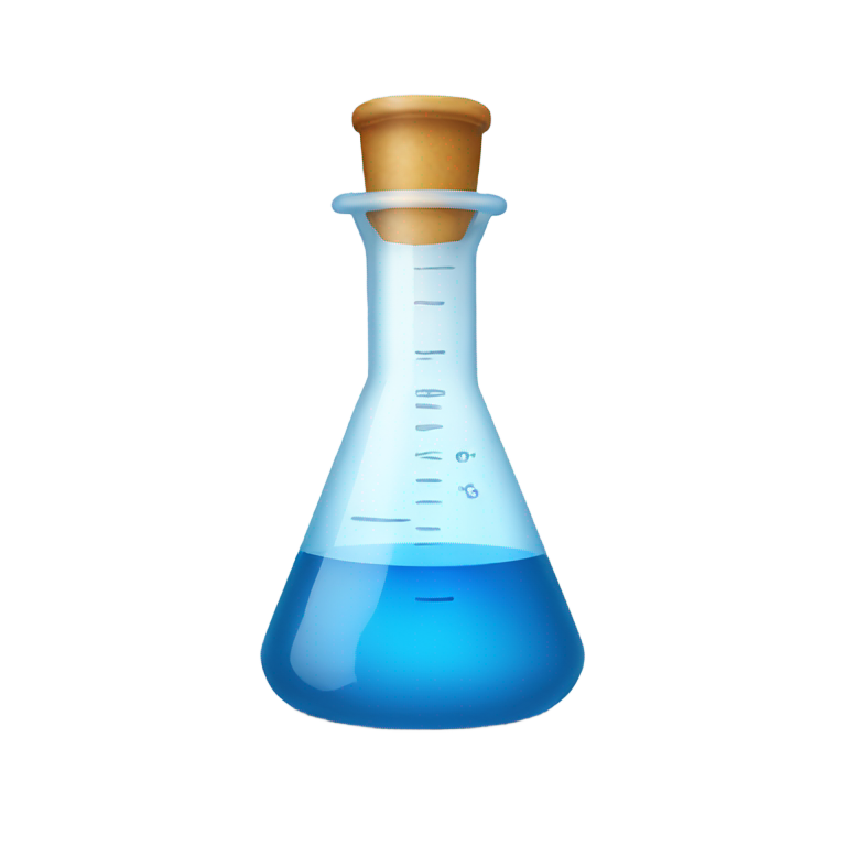 genmoji: Blue erlenmeyer