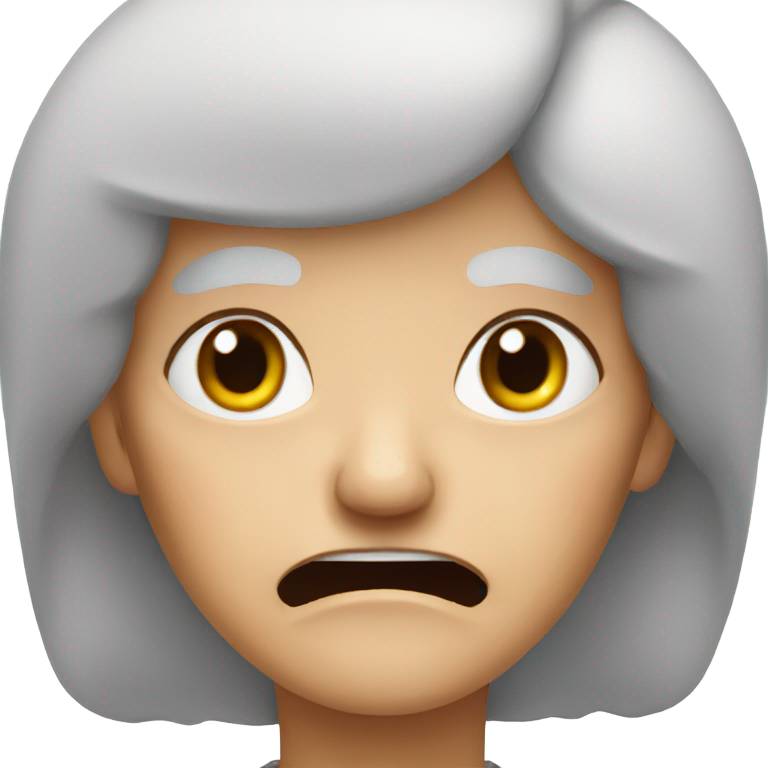 絵文字：怒っている65歳の老婦人