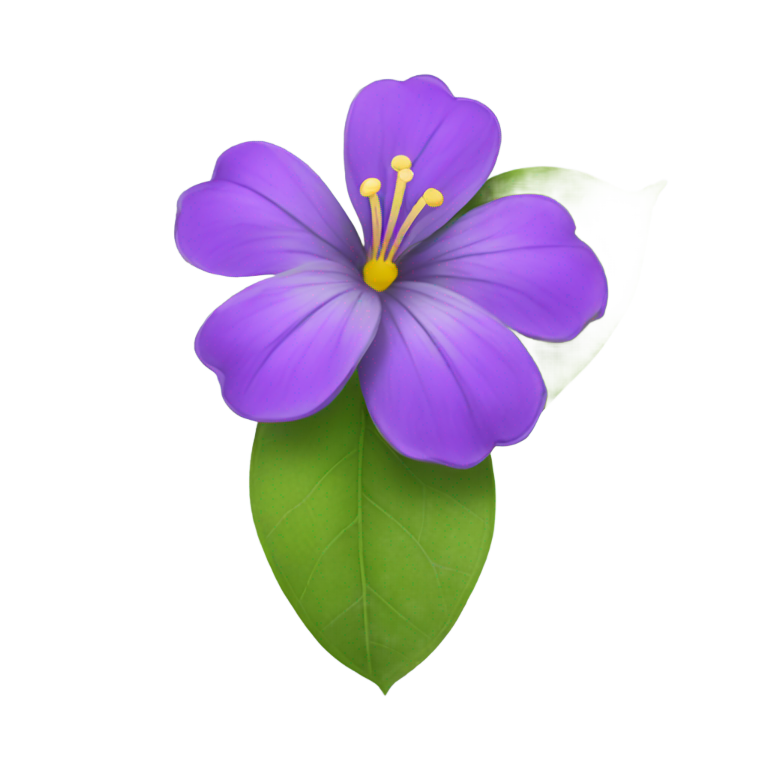 genmoji : Feuille de fleur violette