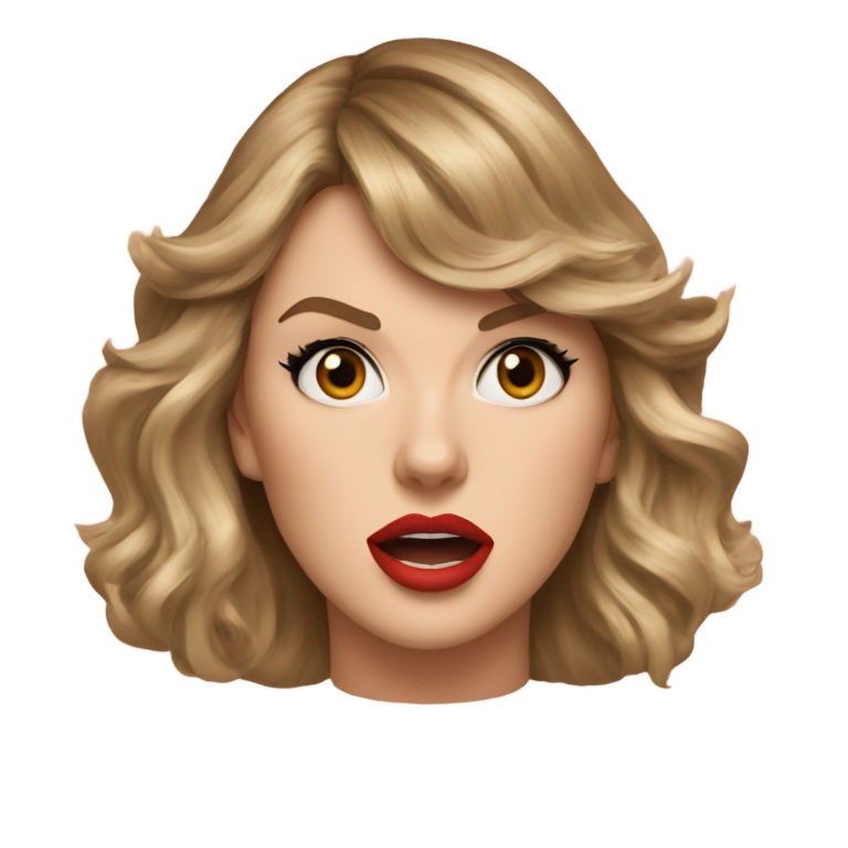 genmoji: Taylor Swift making a mock-disbelief face