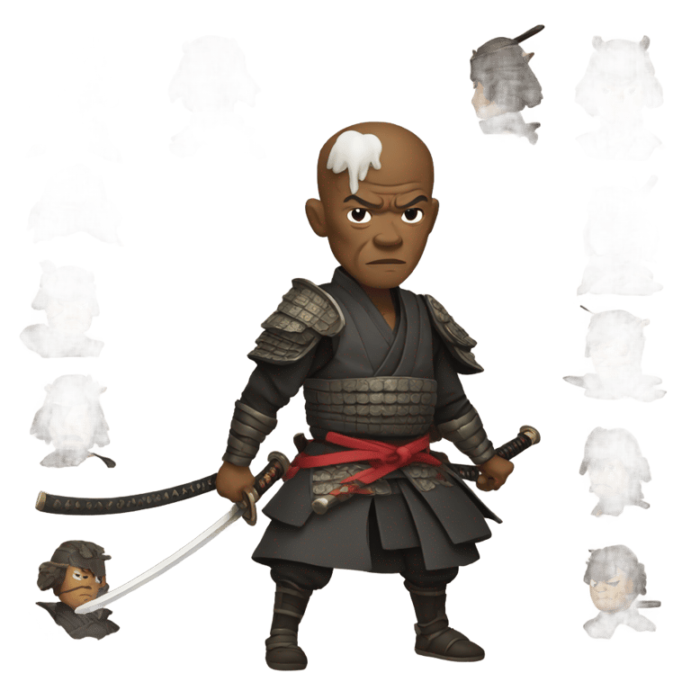genmoji：samuel l jackson as a samurai
