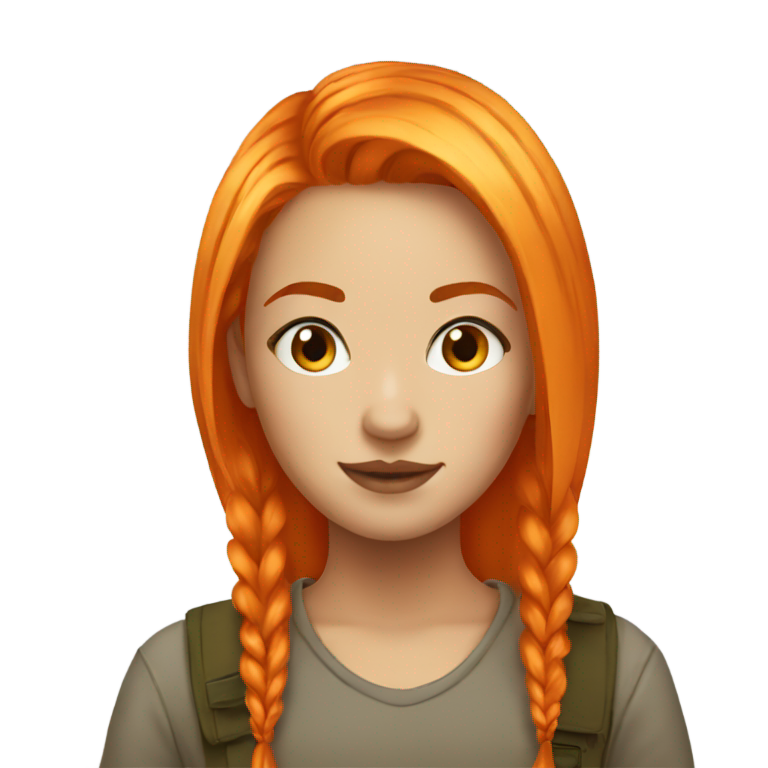 絵文字：Rangtag girl orange hair