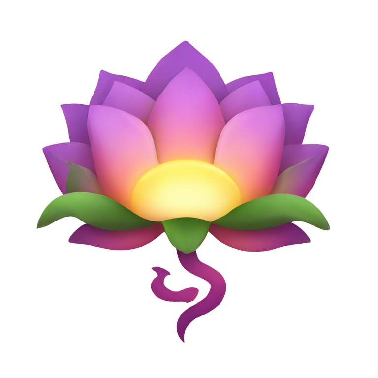 genmoji：荷花日落闪电