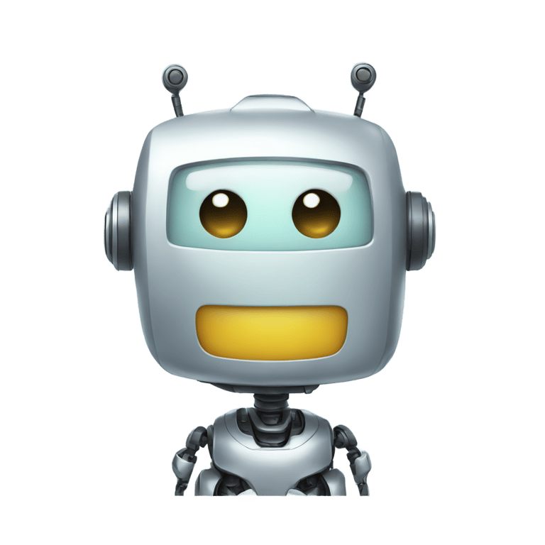 genmoji：可爱的小机器人在微笑