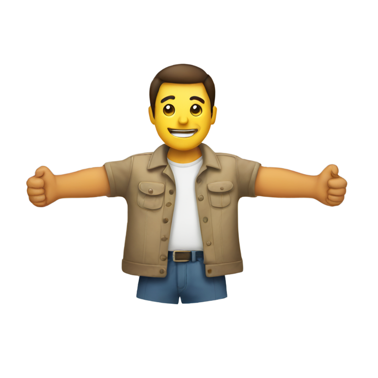 genmoji: Button with face legs arms