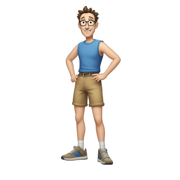 genmoji : tom kenny in shorts