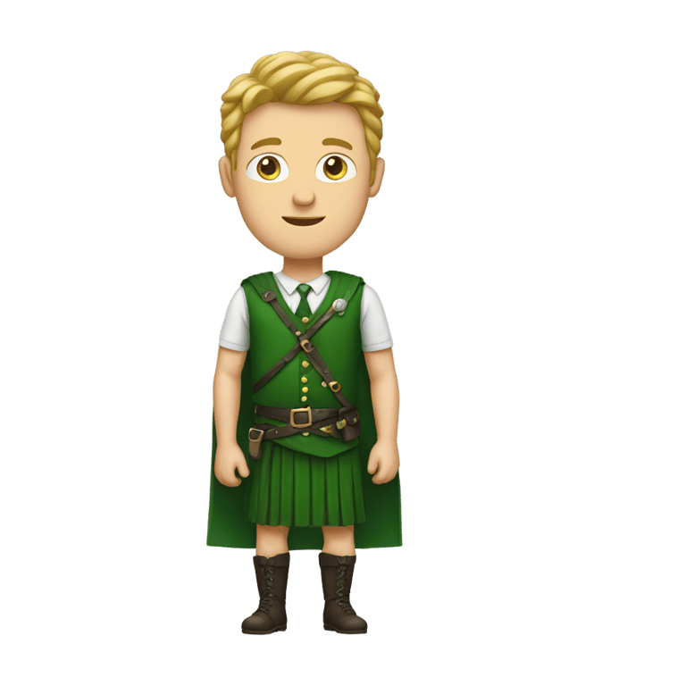 genmoji：white man in green kilt