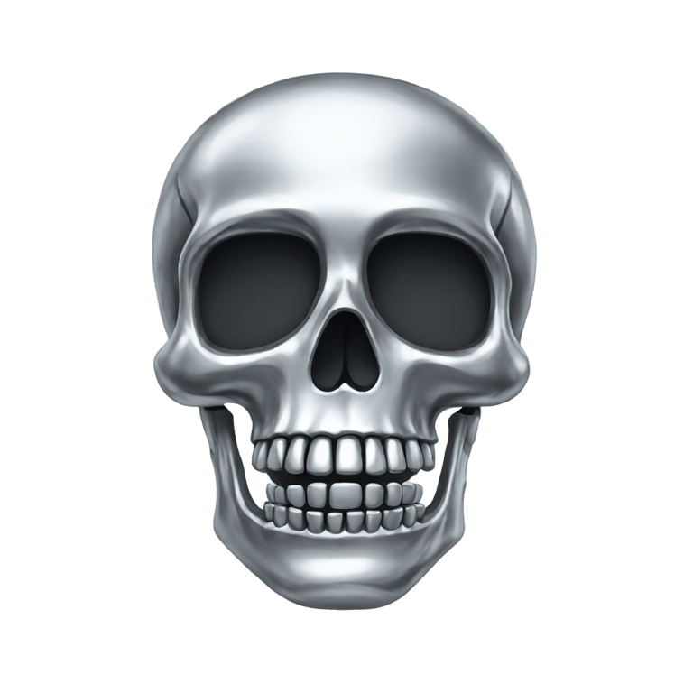 genmoji : Skeleton made out of chrome