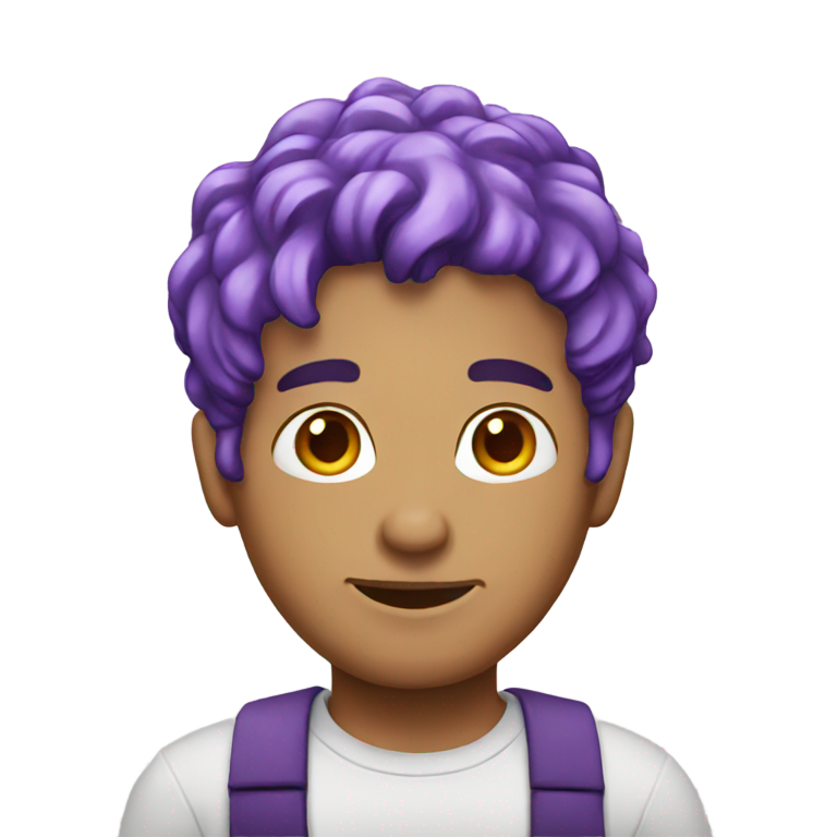 genmoji : Artiste aux cheveux violets