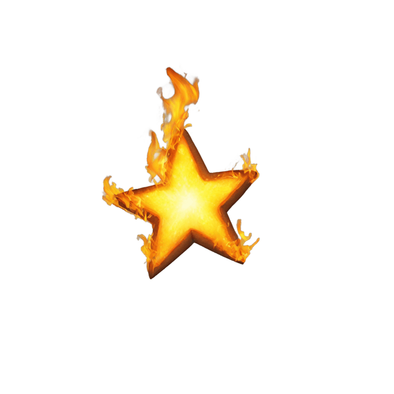genmoji : Une étoile 3D en feu