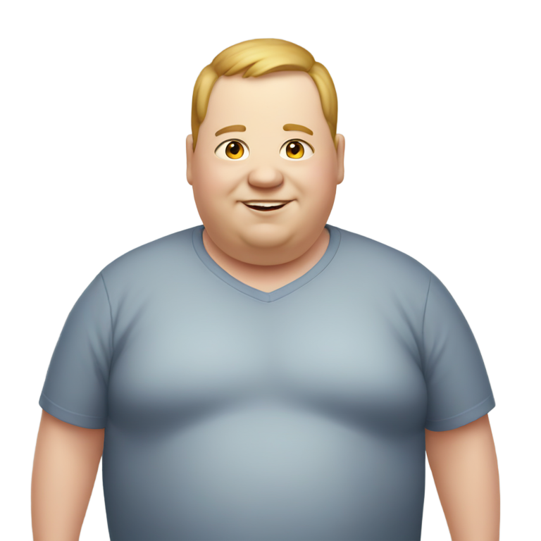 genmoji：患有唐氏综合症的肥胖男性
