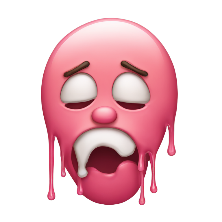genmoji: Melting face, shushing face