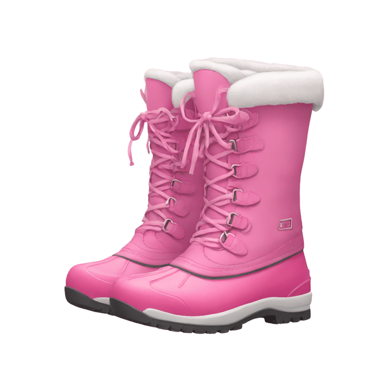 genmoji : pink snow boots