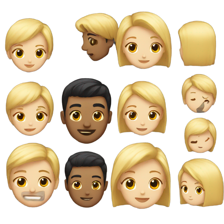 genmoji : Blond et brune en plein ébat amoureux