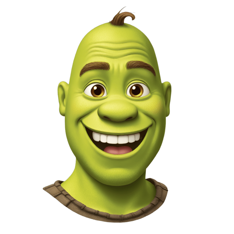 絵文字：Shrek with a big smile