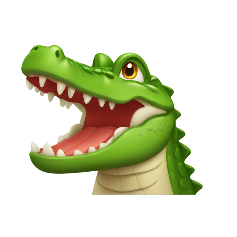 genmoji: Un crocodile red