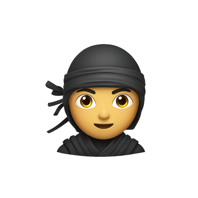 絵文字：Ninja with a low taper fade
